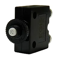 Egis 25A Push Button Panel Mount Circuit Breaker - Screw Terminals