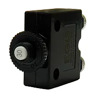 Egis 30A Push Button Panel Mount Circuit Breaker - Screw Terminals