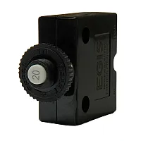 Egis 20A Push Button Panel Mount Circuit Breaker - Spade Terminal