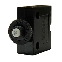 Egis 30A Push Button Panel Mount Circuit Breaker - Spade Terminal