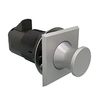 Southco Push-To-Close Latch - Square Housing - Satin Housing - Satin Knob