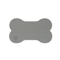 SeaDek Dog Bowl Mat - Storm Grey/Black - Medium - 12.5" x 24"
