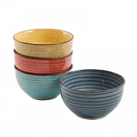 Gibson Color Speckle 4 pc 5.25&quot; Cereal Bowl Set