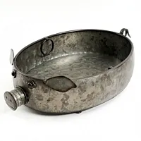Urban Market Life on the Farm 20.5 Inch Oval Antique Silver Figural Pig Serving