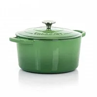 Crock-Pot Artisan 2 Piece 5 Quarts Enameled Cast Iron Dutch Oven in Pistachio Gr