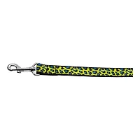 Mirage Pet Products Blue Leopard Print Nylon Ribbon Dog Leash - LG