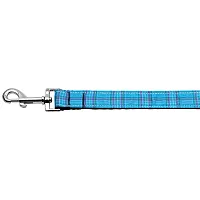 Mirage Pet Products Blue Plaid Nylon Ribbon Dog Leash - SM