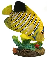Novelties & Gifts 1255530-Y Resin Decorative Tropical Fish - Yel