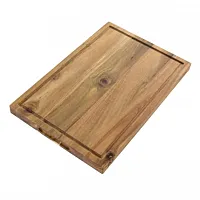 Kenmore Archer 21 Inch Acacia Wood Cutting Board with Groove Handles