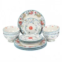 Gibson Elite Anaya 12 Piece Stoneware Dinnerware Set