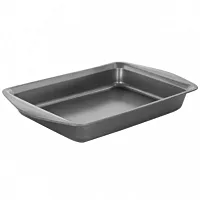 Gibson Baker&#039;s Friend 16.75 Inch Nonstick Steel Roasting Pan in Gray