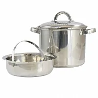 Oster Sangerfield 5 Quart Stainless Steel Pasta Pot with Strainer Lid and Steame