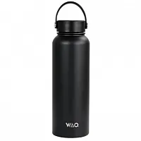 WAO 38 oz. Thermal Bottle with Lid in Matte Black