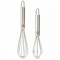 Babish 2 Piece Stainless Steel Tiny Whisk Set in Silver