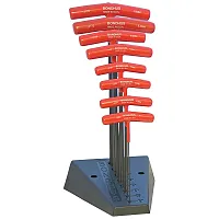 Bondhus Balldriver Metric Hex Ball End T-Handle Wrenches With Stand 2 To 10Mm (8