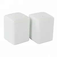 Our Table Simply White Porcelain 2.25 Inch Square Salt and Pepper Shakers