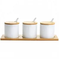 Gibson Elite Gracious Dining 10 Piece Fine Ceramic Condiment Jars Serving Set in