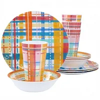 Laurie Gates California Designs Casablanca 12 Piece Melamine Dinnerware Set in M
