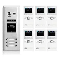 Cmple Video Intercom Entry System Dk1661 6 Apartment Audio/Video