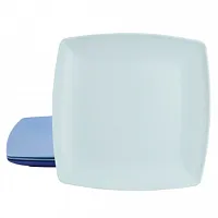 Gibson Home Grayson 4 Piece 10.5 Inch Square Melamine Dinner Plate Set in Assort