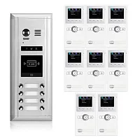 Cmple Video Intercom Entry System Dk1681 8 Apartment Audio/Video