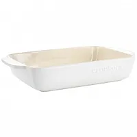 Crockpot Artisan 4 Quart Rectangular Stoneware Bake Pan in Cream