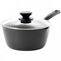 Oster Kingsway 2.6 Quart Aluminum Nonstick Saucepan in Black
