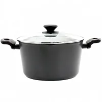Oster Kingsway 5.5 Quart Aluminum Nonstick Dutch Oven in Black With Lid