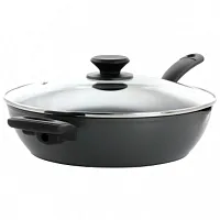 Oster Kingsway 3.9 Quart Aluminum Nonstick Saute Pan in Black