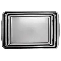 Gibson Home Love To Bake Nonstick Steel Jelly Roll 3 Piece Baking Sheet Set in G