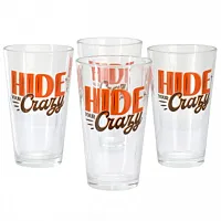 Wanda June Home by Miranda Lambert Hide Your Crazy 4 Piece 16 Ounce Glass Tumble
