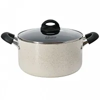 Oster Clairborne 6 Quart Aluminum Nonstick Dutch Oven with Lid in Sand
