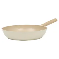 Gibson Elite Folkstone 12 Inch Ceramic Nonstick Cast Aluminum Frypan in Beige