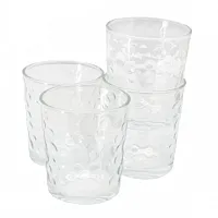 Gibson Home 4 Piece 13.5 Ounce Bubble Double Old-Fashioned Glassware Set
