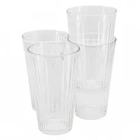 Gibson Home Moonstone 4 Piece 16 Ounce Glass Tumbler Set