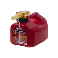 No-Spill 1.25-Gallon Gas Can Red With Viewstripe Stripe