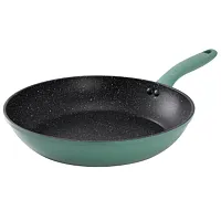 Gibson Home Barnsdall 12in Nonstick Aluminum Frying Pan in Green