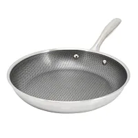Oster Modessa 11 Inch Nonstick Tri-ply Stainless Steel Frying Pan in Silver