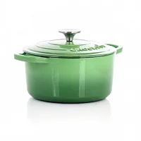 Crock-Pot Artisan 2 Piece 3 Quarts Enameled Cast Iron Dutch Oven in Pistachio Gr