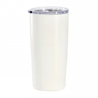 Gibson Home Marina 18oz Stainless Steel Thermal Tumbler with Acrylic Lid in Crea
