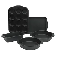 Oster Teston Platinum Collection 5 Piece Nonstick Carbon Steel Bakeware Set in M