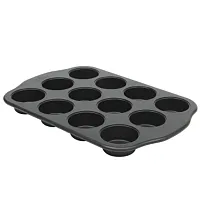 Oster Teston Platinum Collection 12-Cup Nonstick Carbon Steel Muffin Pan in Matt