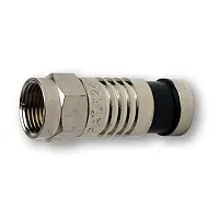 Cmple Platinum Tools F Rg11 Compression Connector, Nickel Plate.