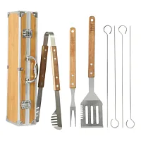 Gibson Home Barbecue Pro 8 Piece Stainless Steel Barbecue Tool Set with Carry Bo