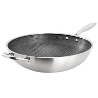 Gibson Home Stargaze 14in Embossed Interior Stainless Steel Wok