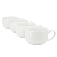 Gibson Home Great Essentials 4 Piece 32.5 Ounce Fine Ceramic Large Latte Mug Set