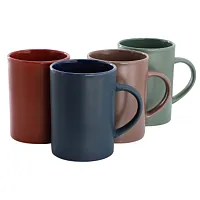 Gibson Home Midtown Hall 17oz 4 Piece Stoneware Mug Set in Assorted Colors