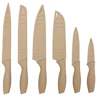 Gibson Home Bostonville Nonstick Stainless Steel 12 Piece Cutlery Set in Beige