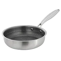 Gibson Home Elsenborn 8in Hybrid Nonstick Stainless Steel Frying Pan in Silver