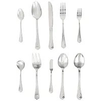 Gibson Home Aberdeen Court 45 Piece Stainless Steel Flatware and Serving Set